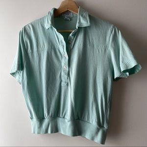 LEON LEVIN VTG MINT COLLARED BUTTONED TOP